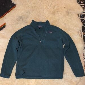 Patagonia Men's Teal Better Sweater 1/4-Zip Fleece